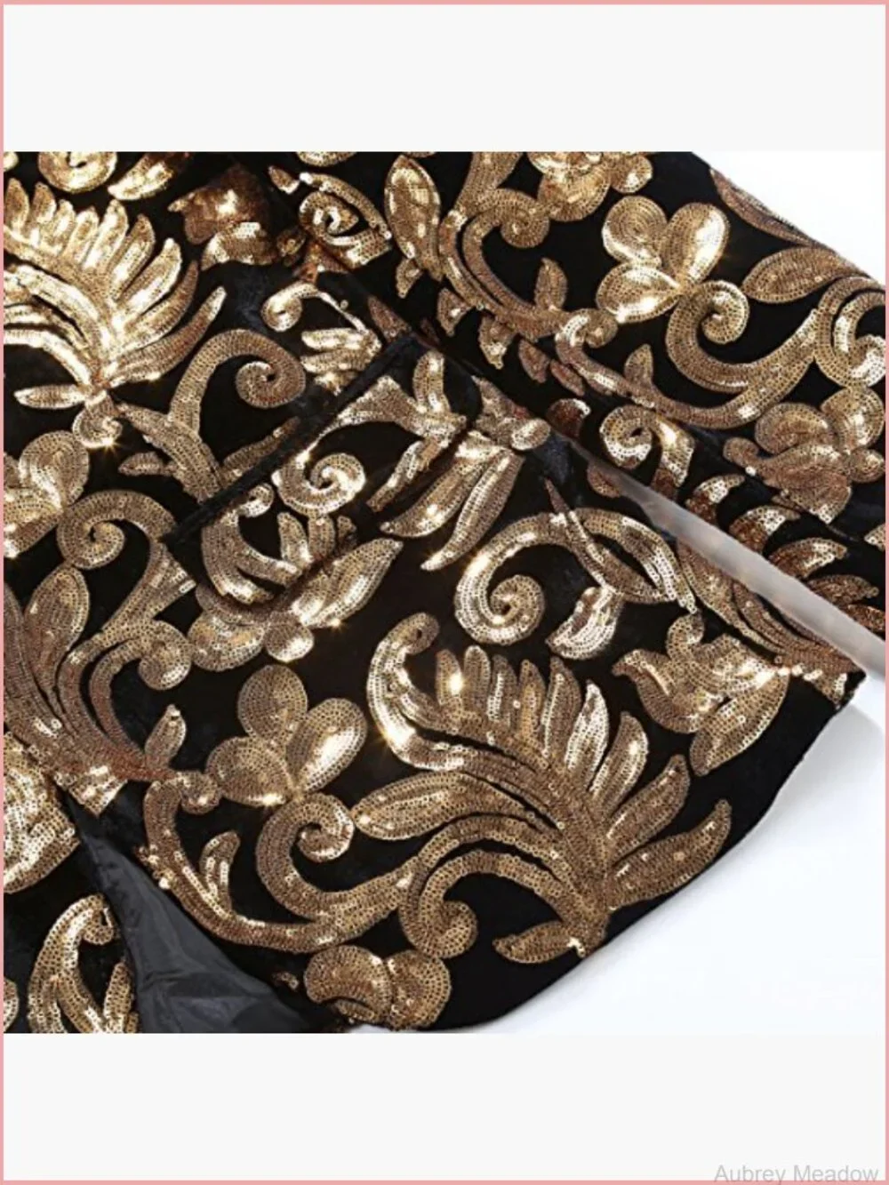 Plus Size Baroque Floral Sequin Embroidered Evening Blazer Jacket